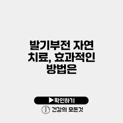 발기부전 자연 치료, 효과적인 방법은?