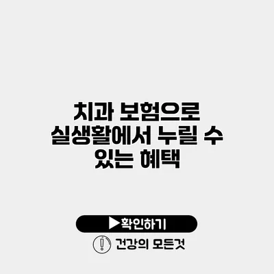 치과 보험으로 실생활에서 누릴 수 있는 혜택